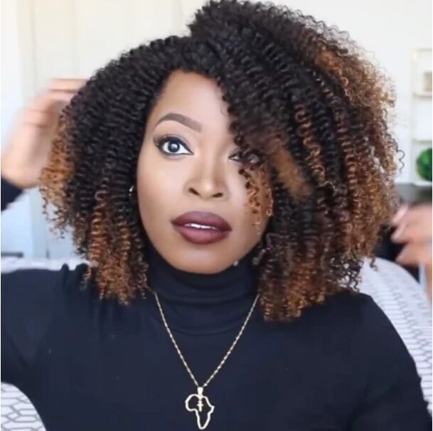 Wig short curly hair explosion head small curly wig wig Wig short curly hair explosion head small curly wig wig